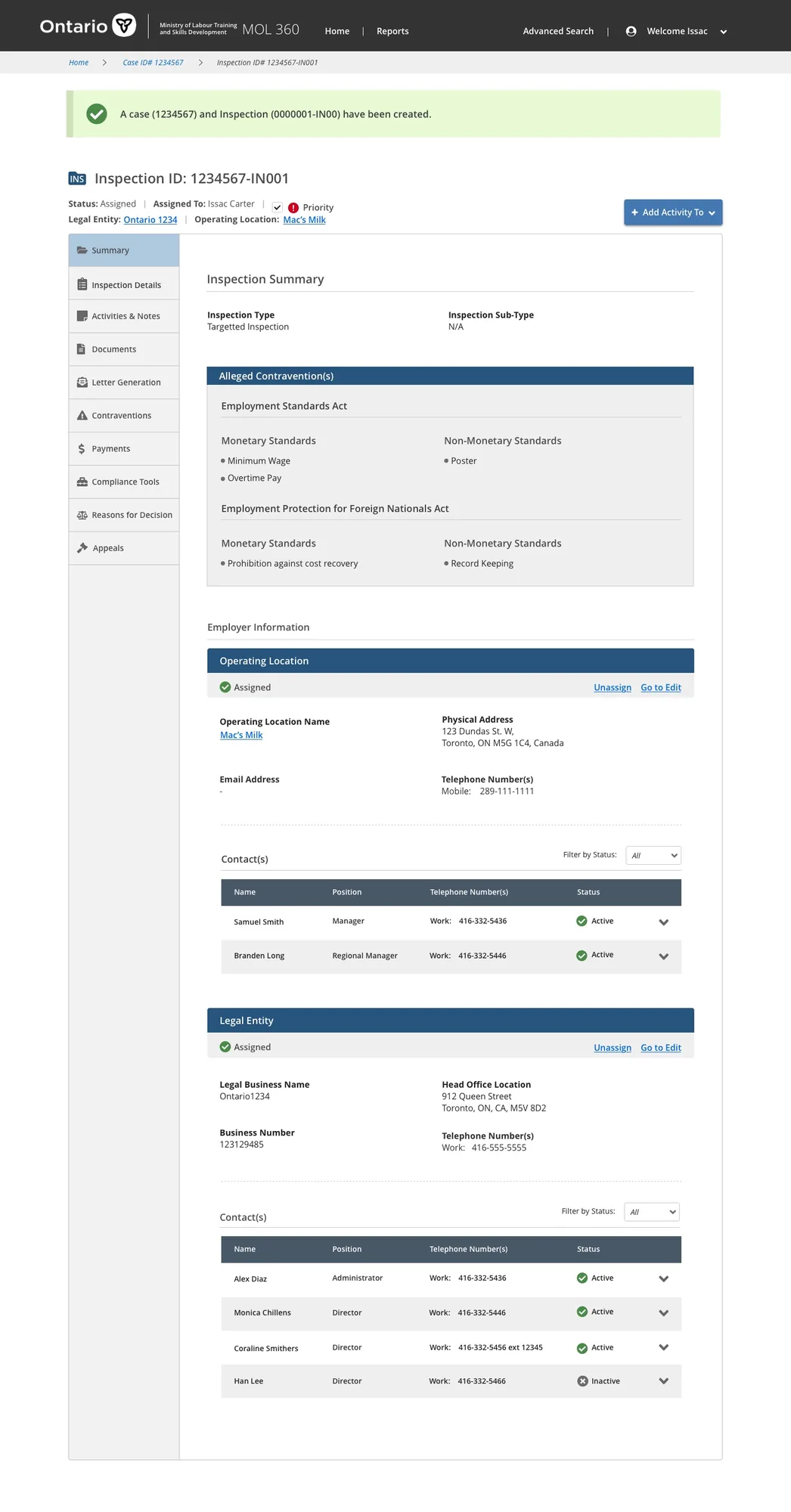 Employer relationship configuration